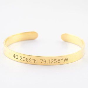 Coordinates Jewelry Coordinates Bracelet  Coordinates Gift  Gift For Her